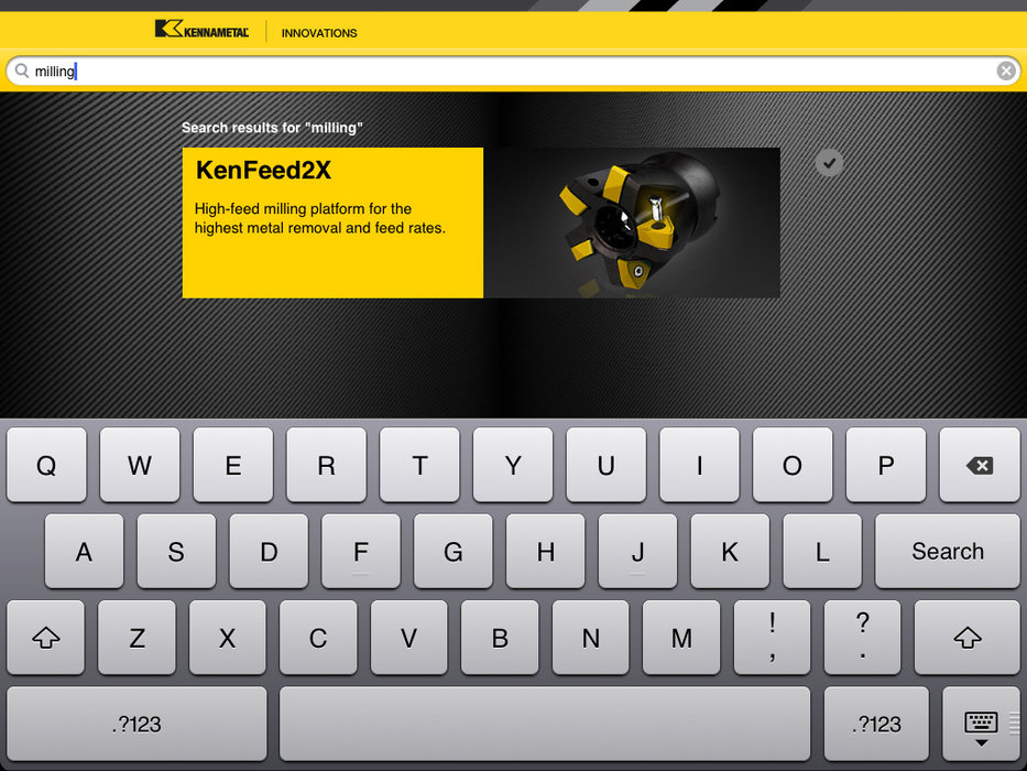 »케나메탈 이노베이션(Kennametal Innovations)» iPad<sup>®</sup> 애플리케이션 발표